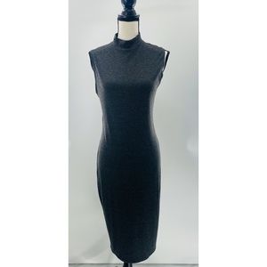 Fashion Nova‎ Dark Grey Mock Neck Sleeveless Long/Maxi Fitted Dress